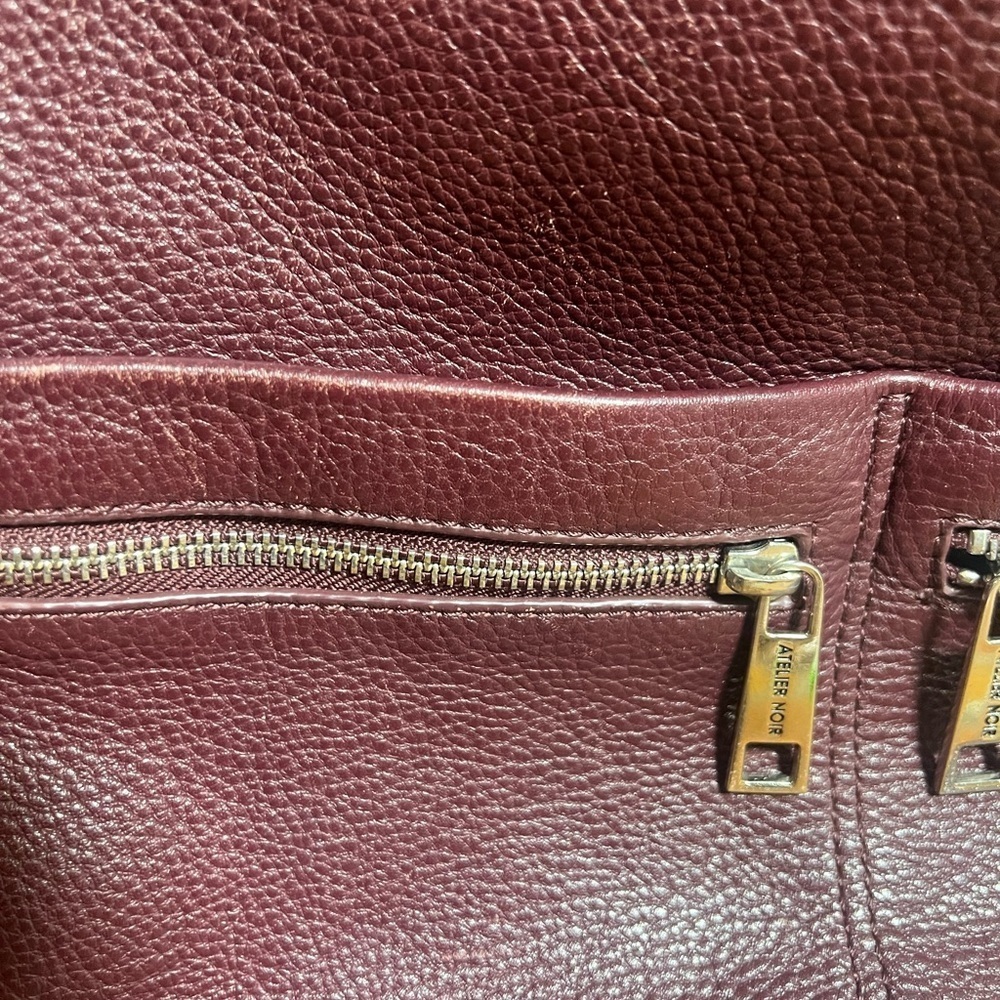 RUDSAK Burgundy Leather Messenger Bag - Atelier Noir - Casual Street Wear - Picture 7 of 9